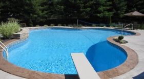 Freeform Pool with Diving Board