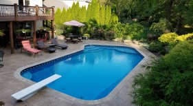 Geometric Pool with Diving Board