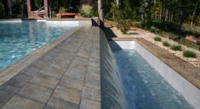 Tile-spillway-catch-basin-landscape-sheer-decent-waterfall-water-bowl-water-feature-infinity