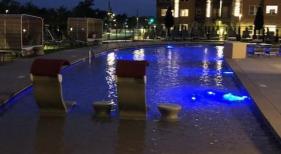Freeform Pool at Night
